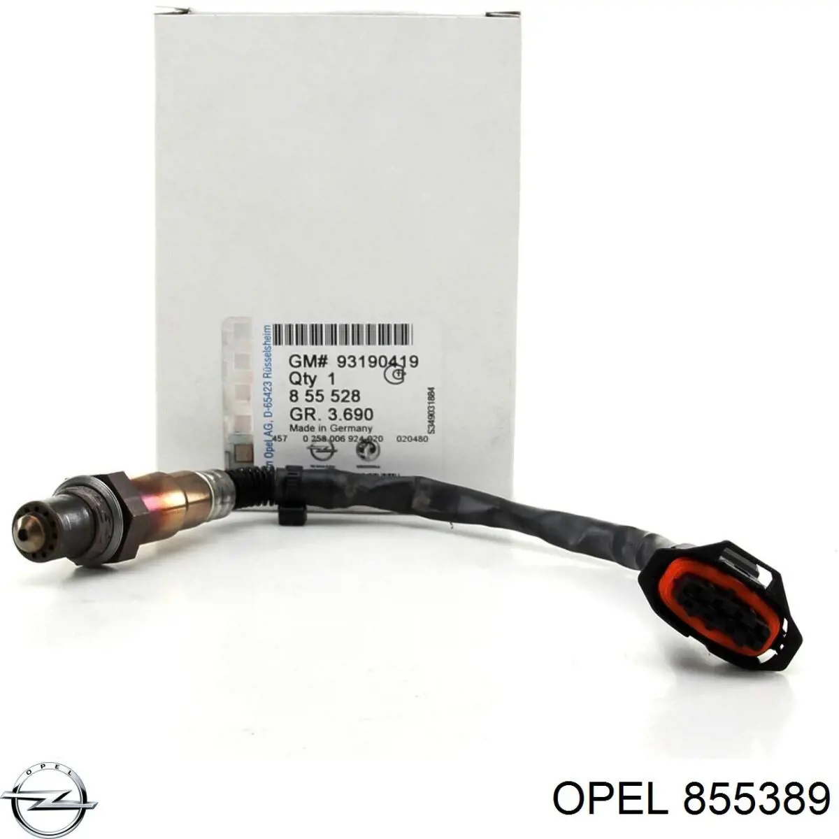 Sonda lambda de oxígeno posterior al catalizador 855389 Opel
