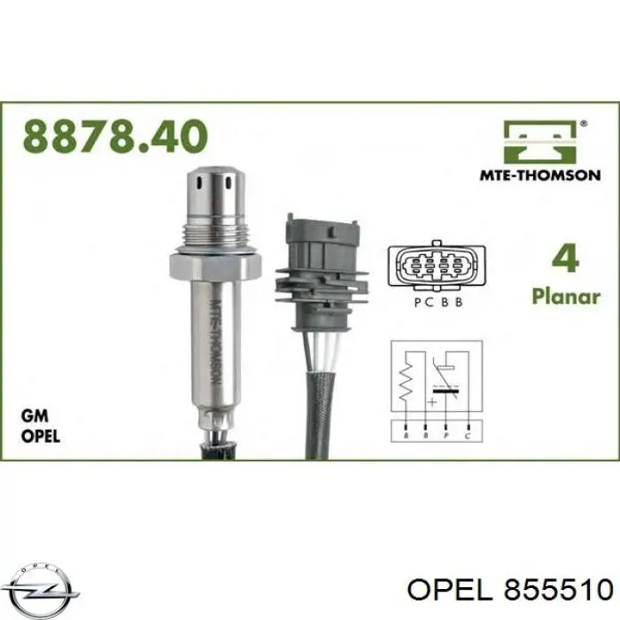 Sensor de oxígeno previo al catalizador 855510 Opel