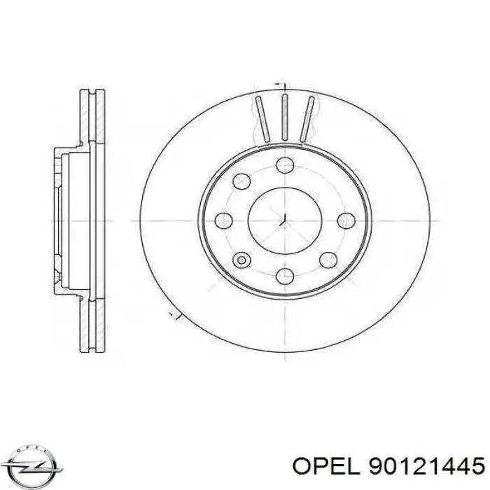90121445 Opel disco de freno delantero