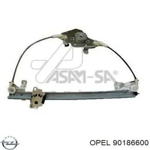 90186600 Opel mecanismo de elevalunas, puerta delantera derecha