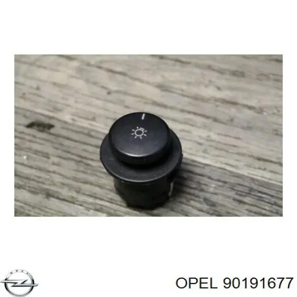 Interruptor de luces en el tablero 90191677 Opel