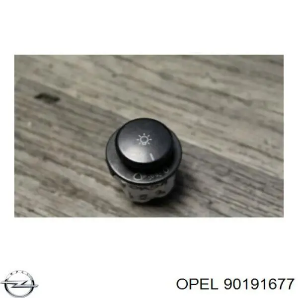 90191677 Opel Interruptor de luces en el tablero