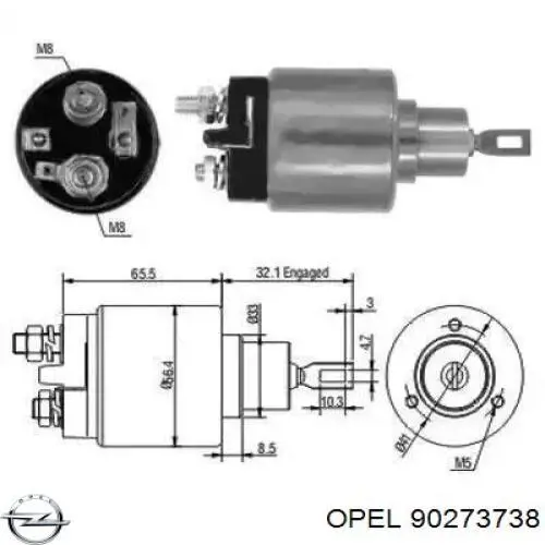 Interruptor magnético, estárter 0331303002 Bosch