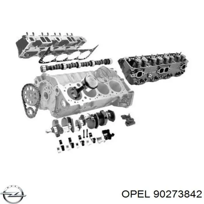 90273842 Opel tubería de radiador arriba