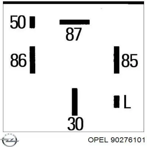 90276101 Opel relé de precalentamiento