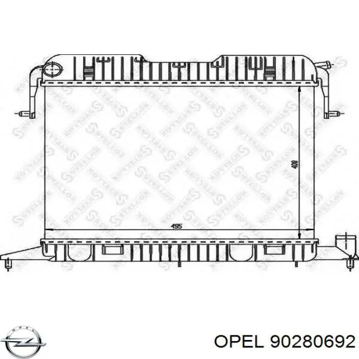 90280692 Opel radiador refrigeración del motor