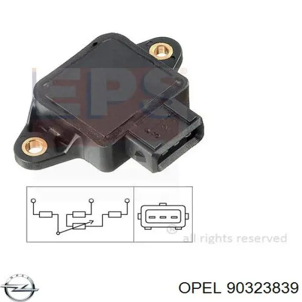 90323839 Opel sensor tps