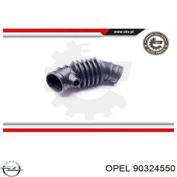 90324550 Opel tubo flexible de aspiración, salida del filtro de aire