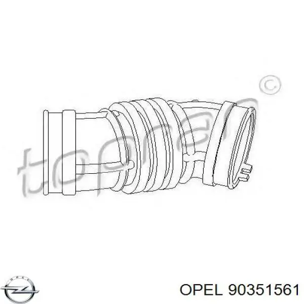 90351561 Opel tubo flexible de aspiración, salida del filtro de aire