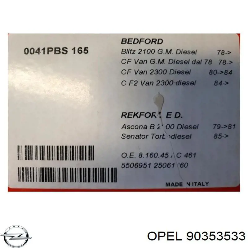 90353533 Opel Bomba de combustible mecánica