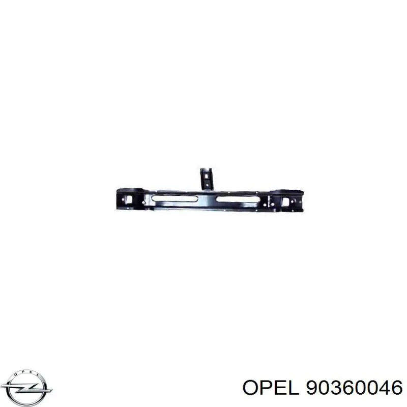 90360046 Opel soporte de radiador inferior (panel de montaje para foco)