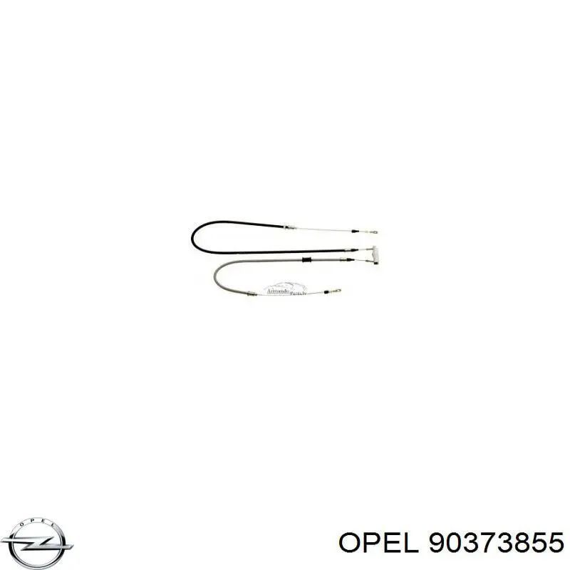 90373855 Opel cable de freno de mano trasero derecho/izquierdo