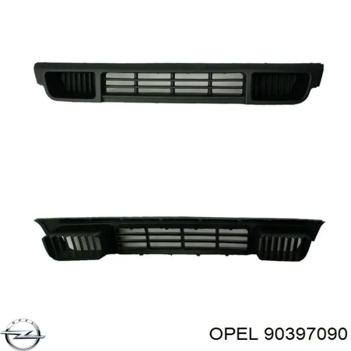 90397090 Opel listón embellecedor/protector, parachoques delantero derecho