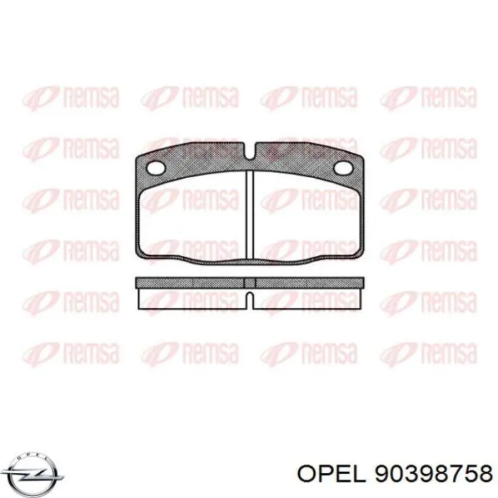 90398758 Opel pastillas de freno delanteras