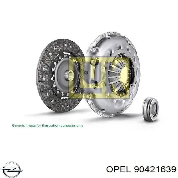 90421639 Opel kit de embrague (3 partes)