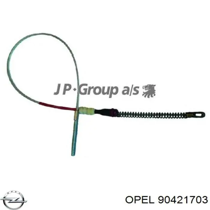 90421703 Opel cable de freno de mano trasero izquierdo