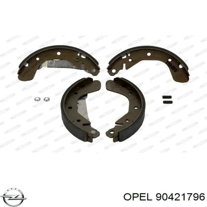 90421796 Opel zapatas de frenos de tambor traseras