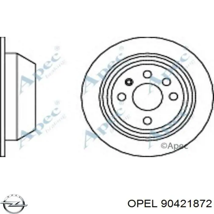 Frenos traseros Opel 90421872