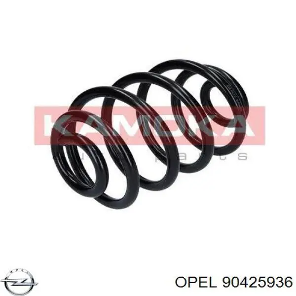 90425936 Opel muelle de suspensión eje trasero