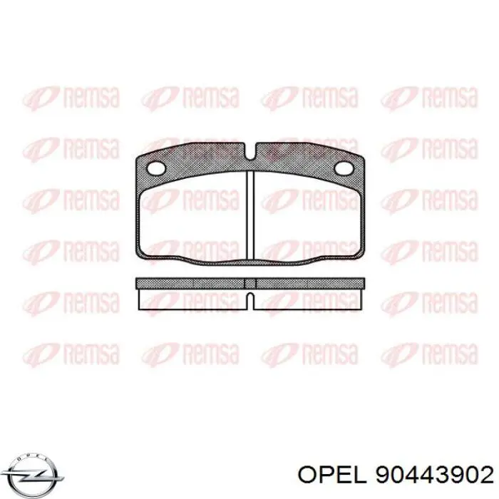 90443902 Opel pastillas de freno delanteras