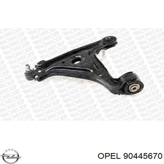 90445670 Opel barra oscilante, suspensión de ruedas delantera, inferior derecha