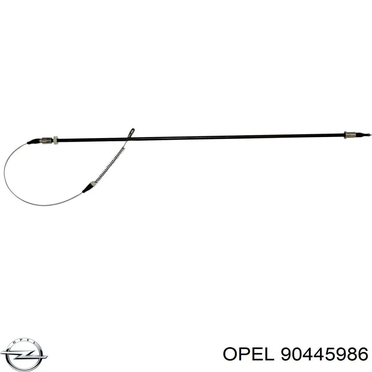 90445986 Opel cable de freno de mano trasero derecho