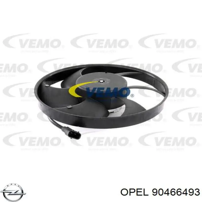 90466493 Opel ventilador (rodete +motor refrigeración del motor con electromotor derecho)