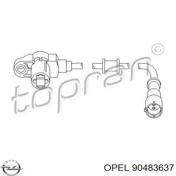 90483637 Opel sensor abs delantero