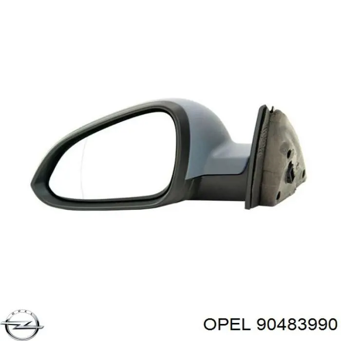 90483990 Opel espejo retrovisor derecho