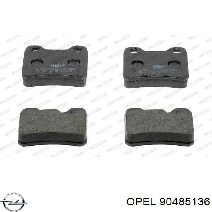 Pastillas traseras de freno Opel 90485136 precio, desde 15,83 EUR