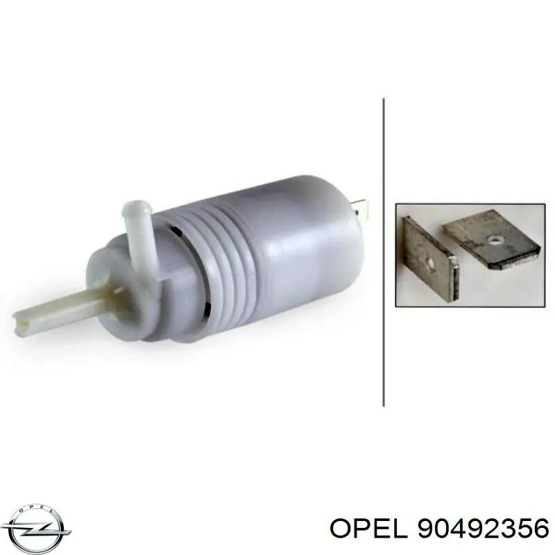 Comprar 90492356 Opel Bomba de agua limpiaparabrisas, delantera