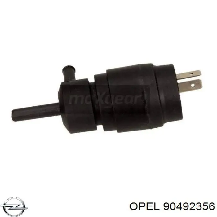 Bomba de agua limpiaparabrisas, delantera 90492356 Opel