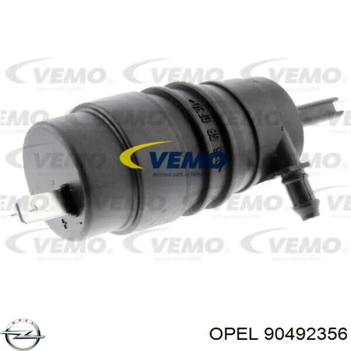 Bomba de agua limpiaparabrisas, delantera Opel 90492356 precio, desde 6,81 EUR