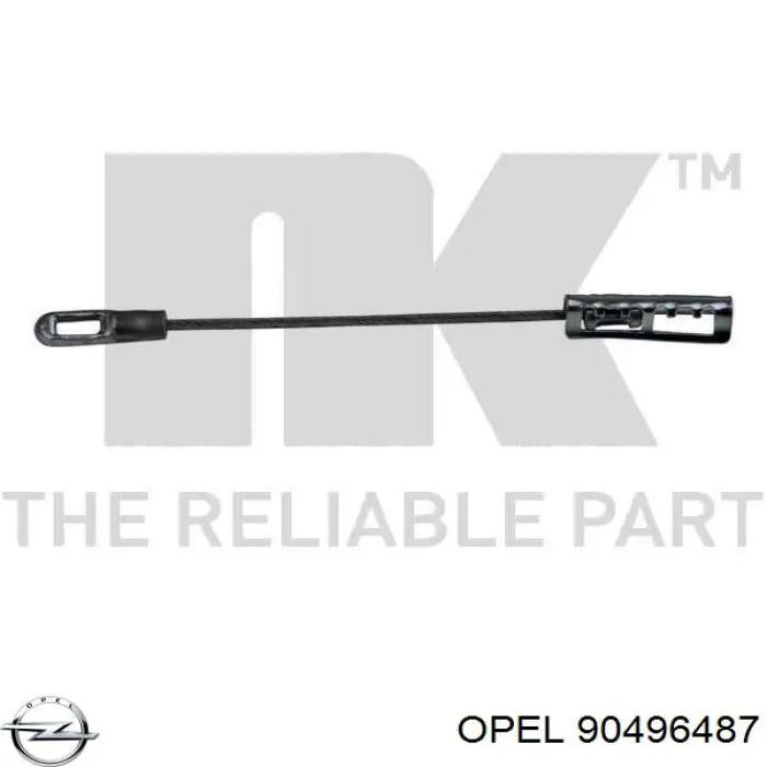 90496487 Opel cable de freno de mano trasero derecho/izquierdo
