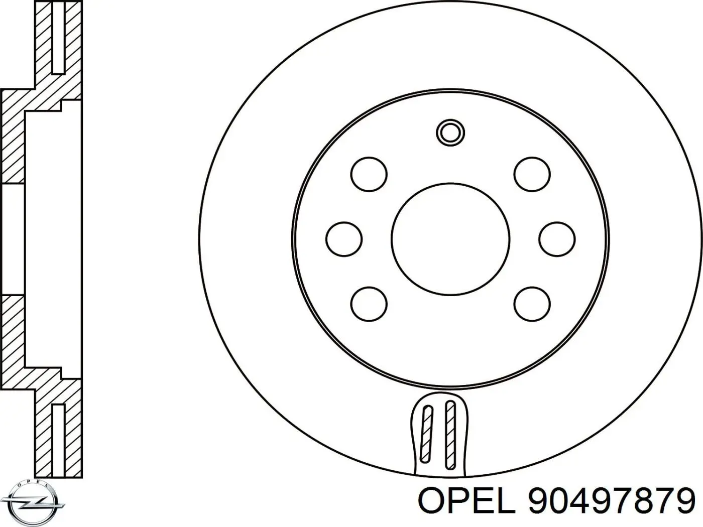 90497879 Opel disco de freno delantero