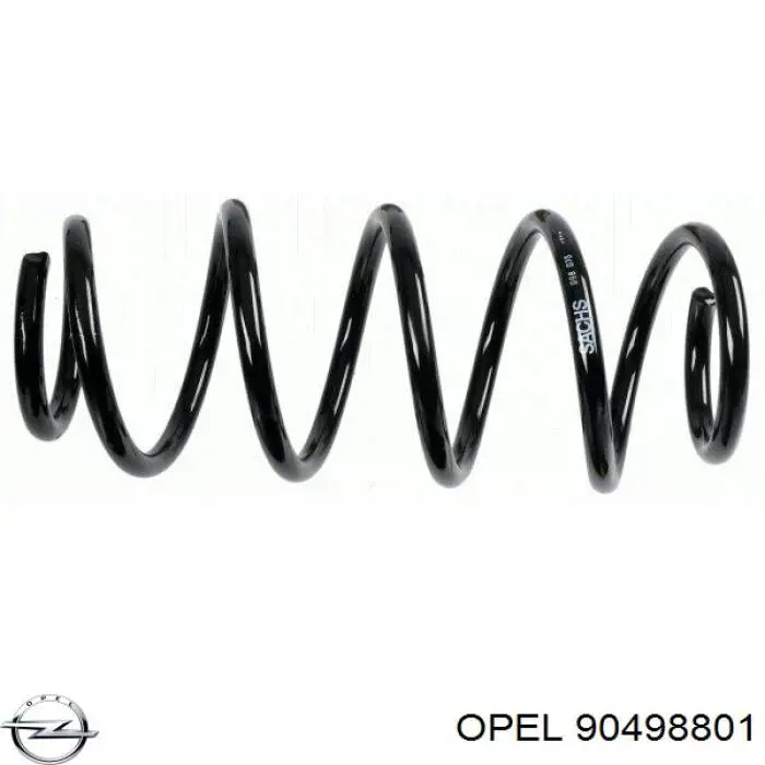 90498801 Opel muelle de suspensión eje delantero