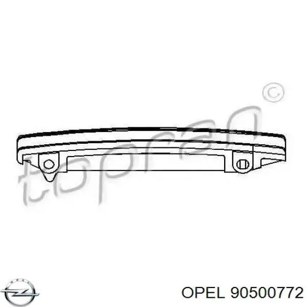 90500772 Opel carril de deslizamiento, cadena de distribución superior