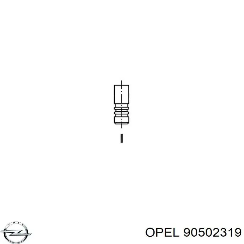 90502319 Opel válvula de admisión