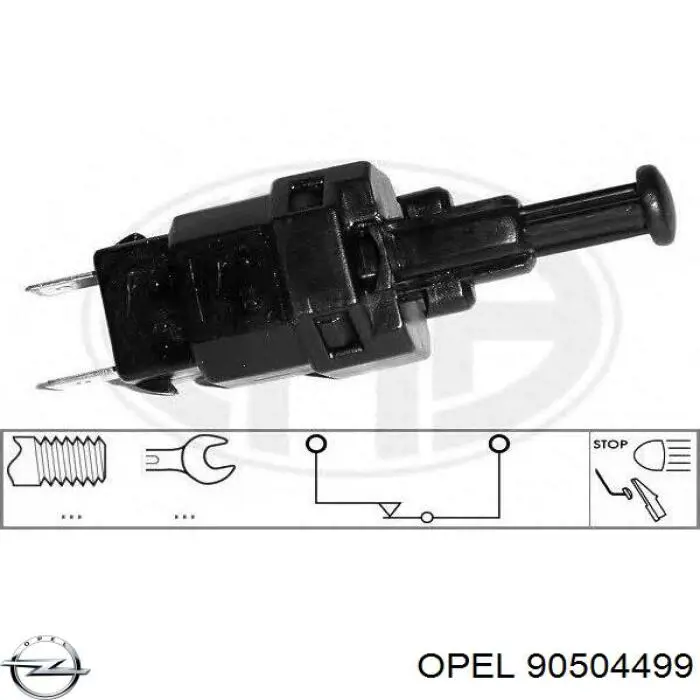 90504499 Opel interruptor luz de freno