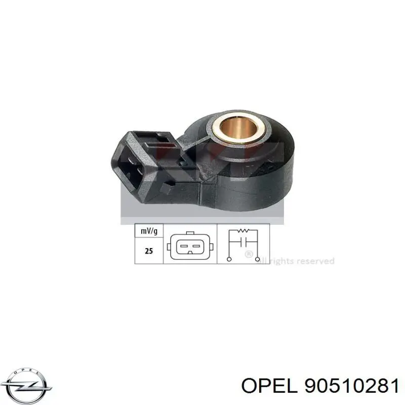 90510281 Opel sensor de detonacion