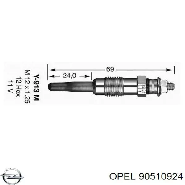 Bujía de precalentamiento 90510924 Opel