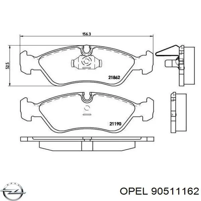 Pastillas freno delanteras Opel 90511162 precio, desde 20,08 EUR
