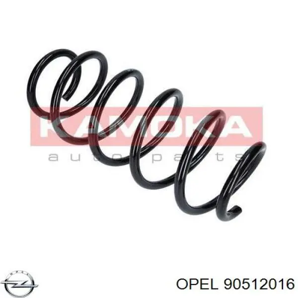 90512016 Opel muelle de suspensión eje delantero