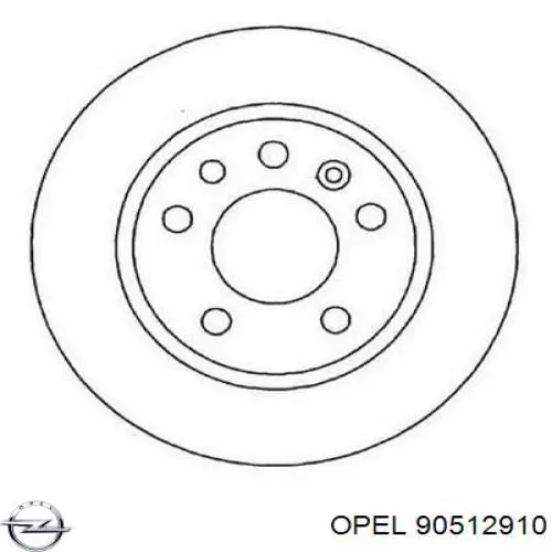 90512910 Opel disco de freno trasero