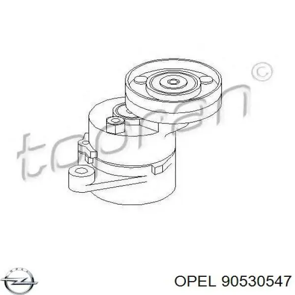 90530547 Opel tensor de correa, correa poli v