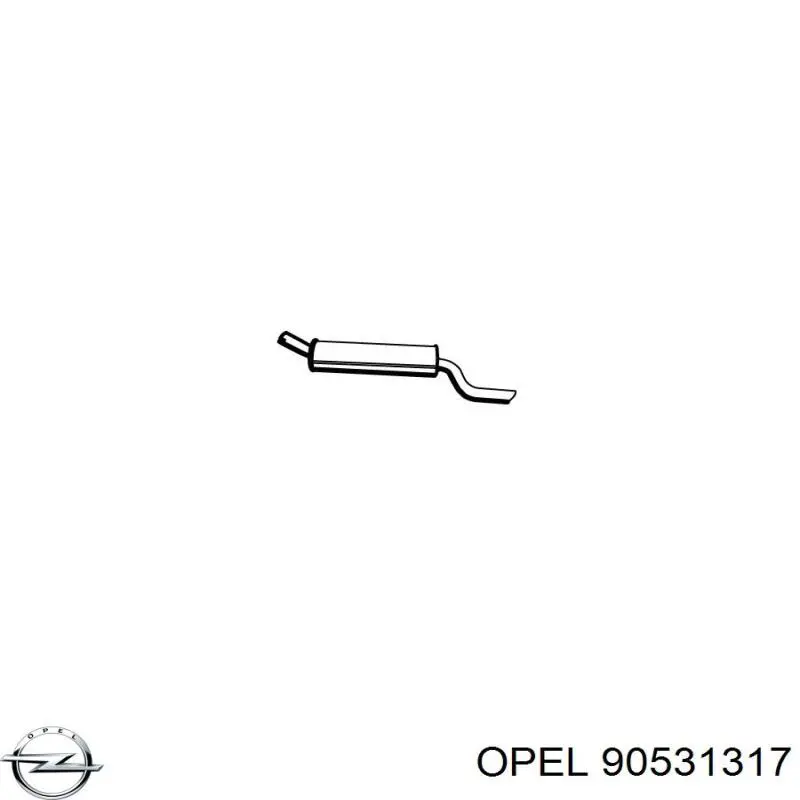 90531317 Opel silenciador posterior