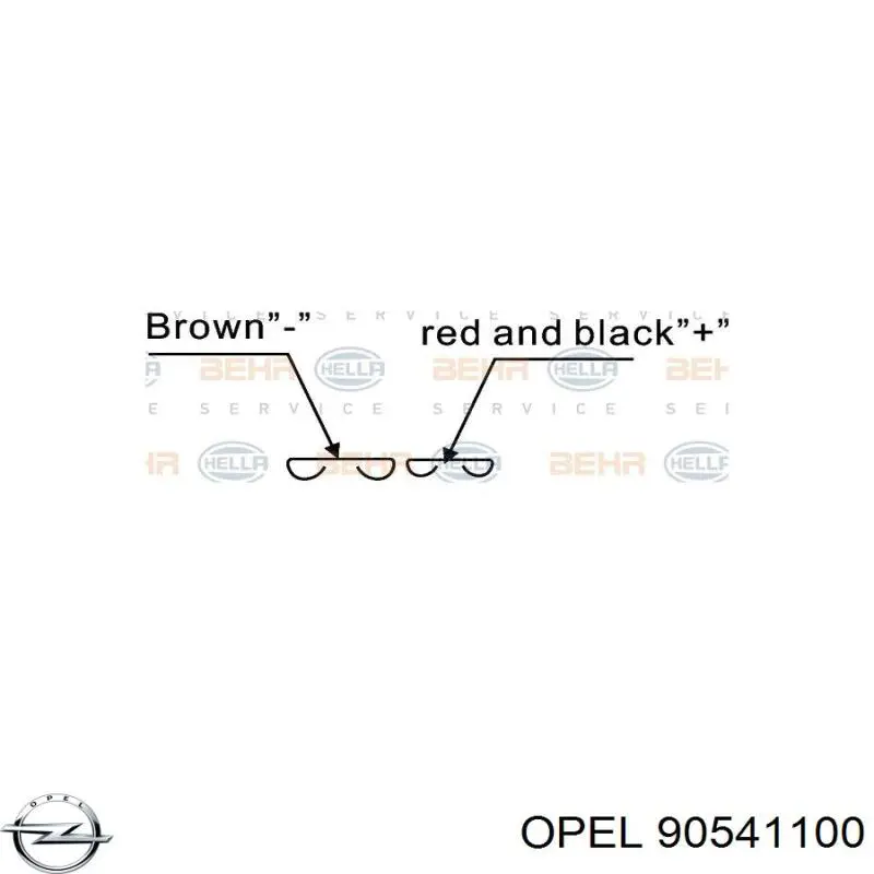 90541100 Opel motor eléctrico, ventilador habitáculo