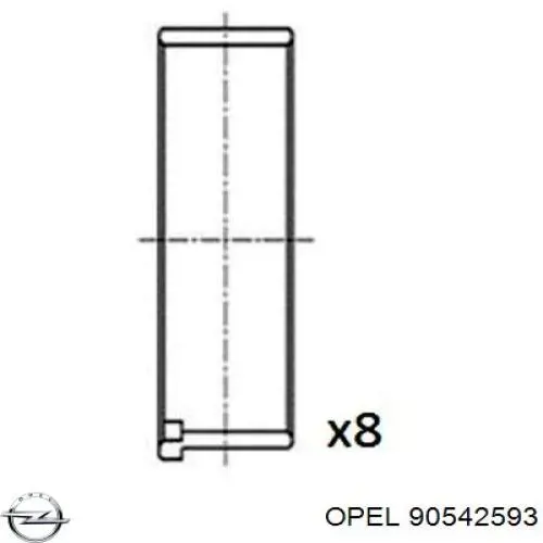 90542593 Opel juego de cojinetes de biela, estándar (std)
