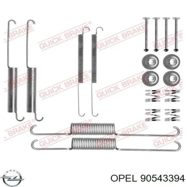 90543394 Opel zapatas de frenos de tambor traseras