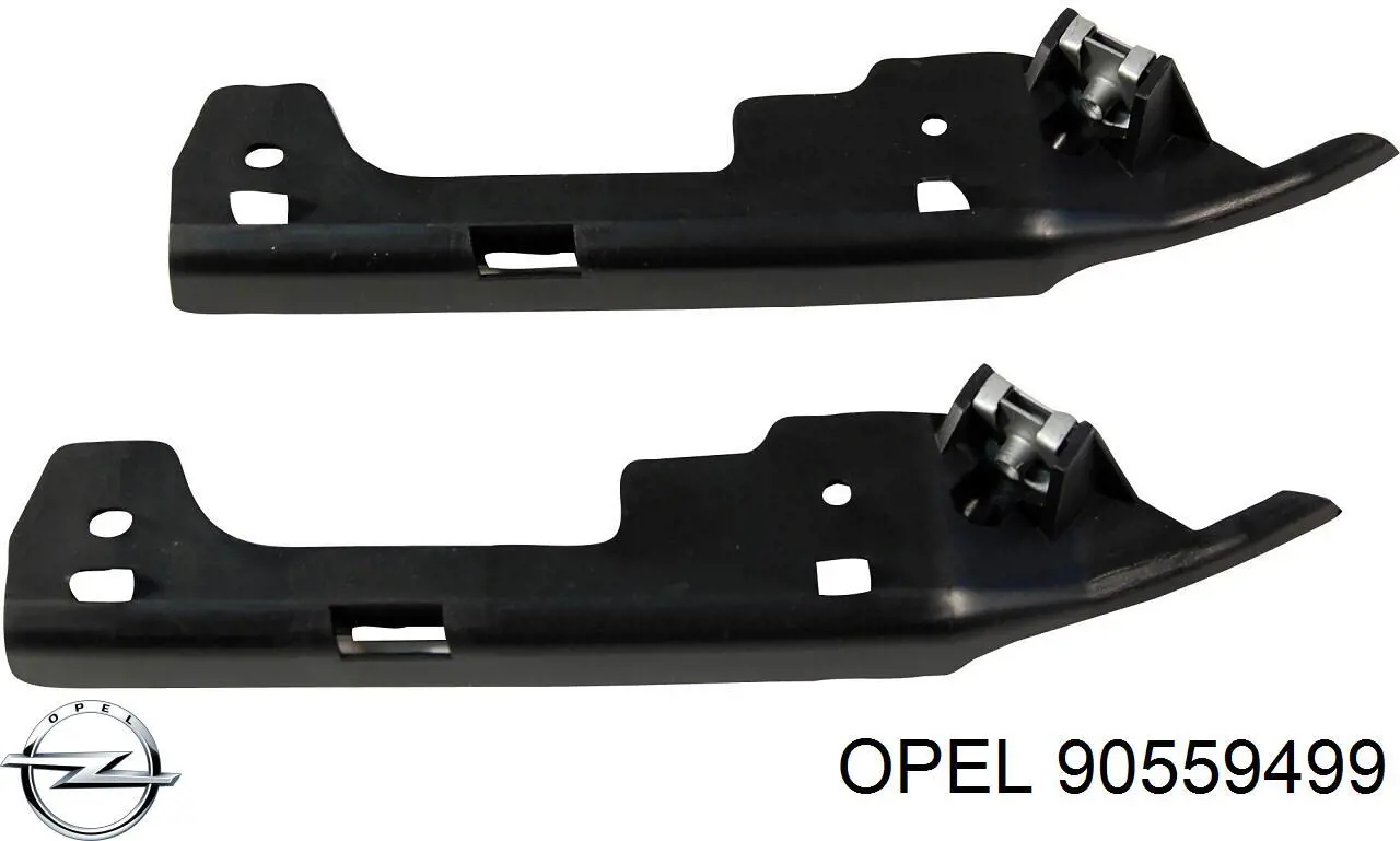 90559499 Opel soporte de guía para parachoques delantero, izquierdo